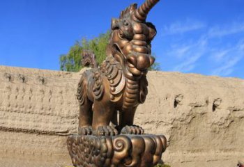 徐州神兽獬豸古铜雕塑摆件