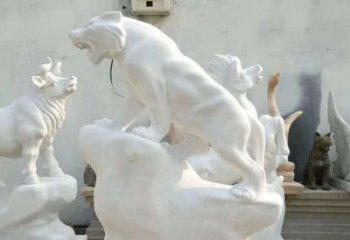 徐州中领雕塑：汉白玉老虎雕塑