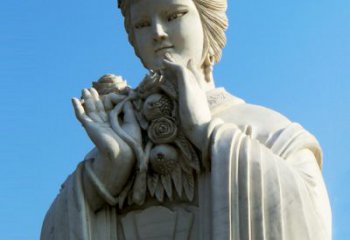 徐州石榴之美——十二花神之五月石榴李氏汉白玉古代美女雕像