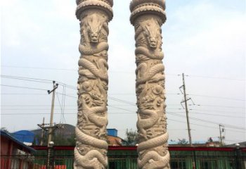 徐州石雕华表盘龙柱，雕塑工艺的精美展示