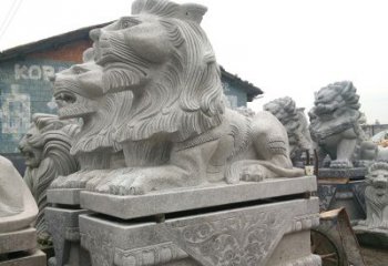 徐州优质石雕汇丰狮子雕塑