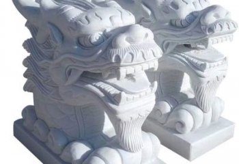 徐州精致石雕龙头雕塑，打造建筑雕塑景观