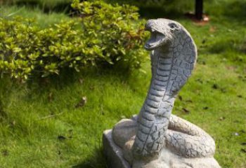 徐州石雕眼镜蛇公园动物雕塑