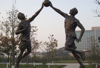 徐州铜雕打篮球人物