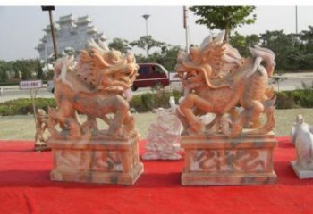 徐州晚霞红葫芦麒麟雕塑