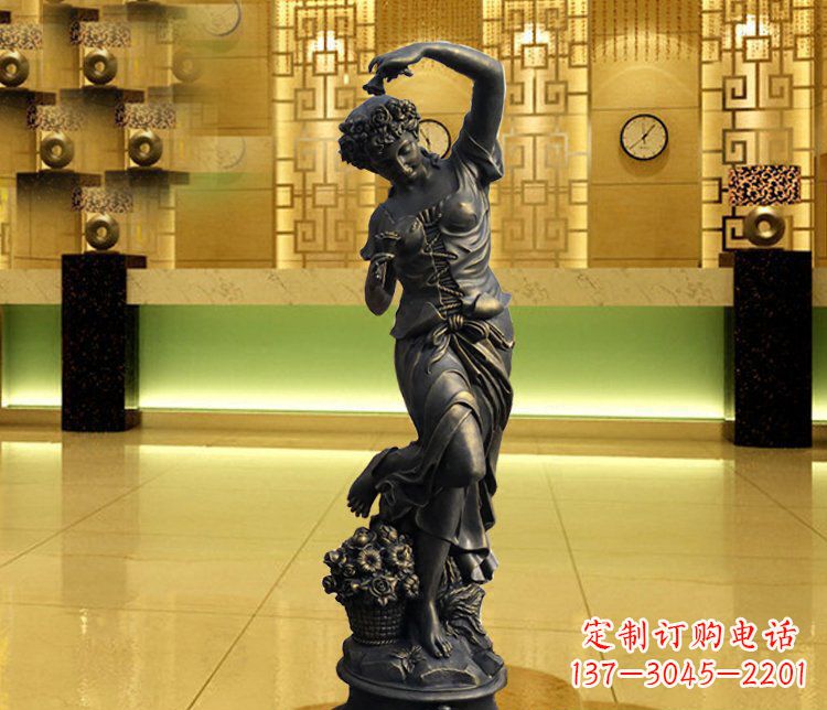徐州西方女人别墅景观铜雕