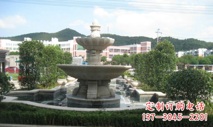 徐州小区景观大理石喷泉石雕 (2)