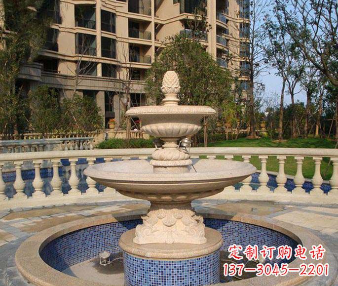 徐州小区景观多层喷泉石雕