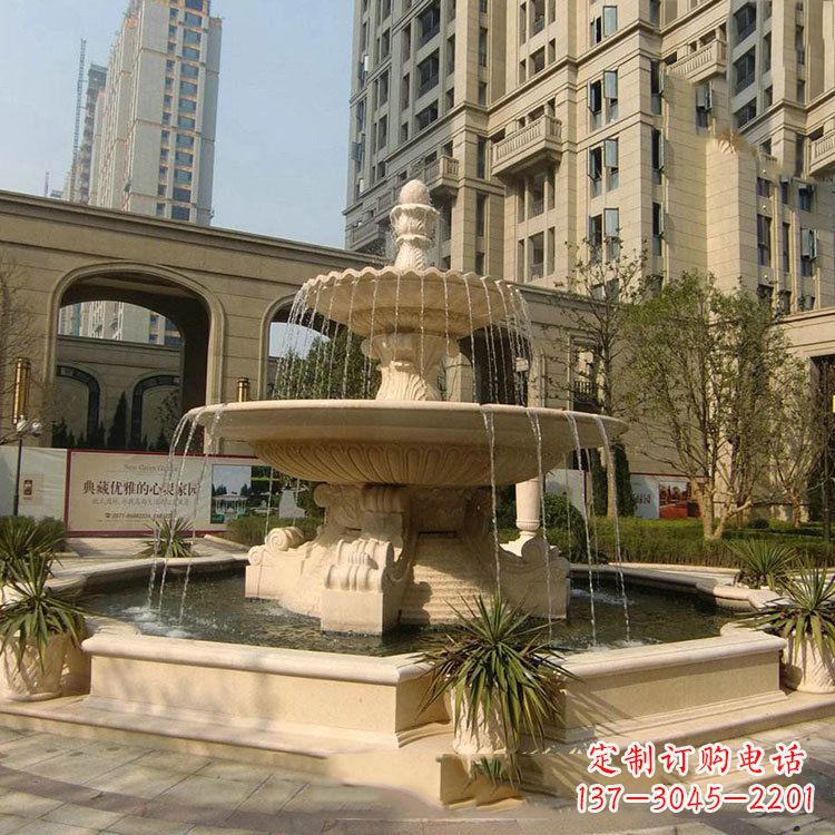 徐州小区庭院石雕欧式喷泉