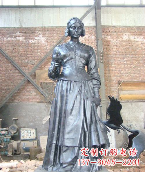 徐州医院校园西方名人南丁格尔铜雕