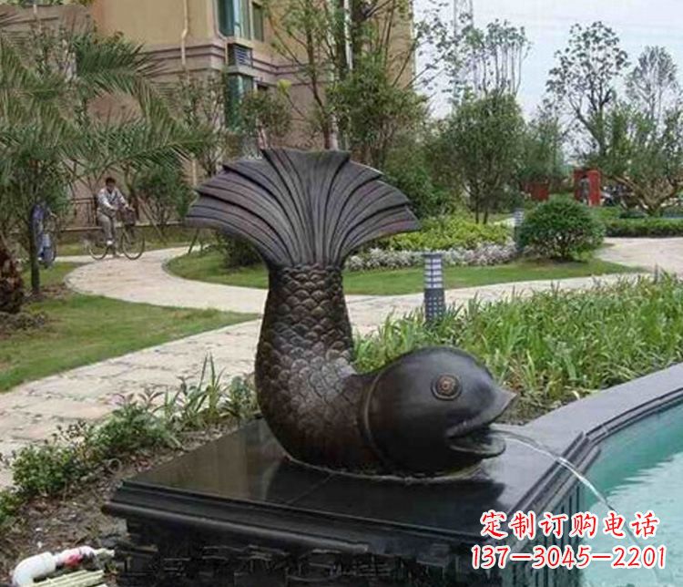 徐州鱼喷泉铜雕