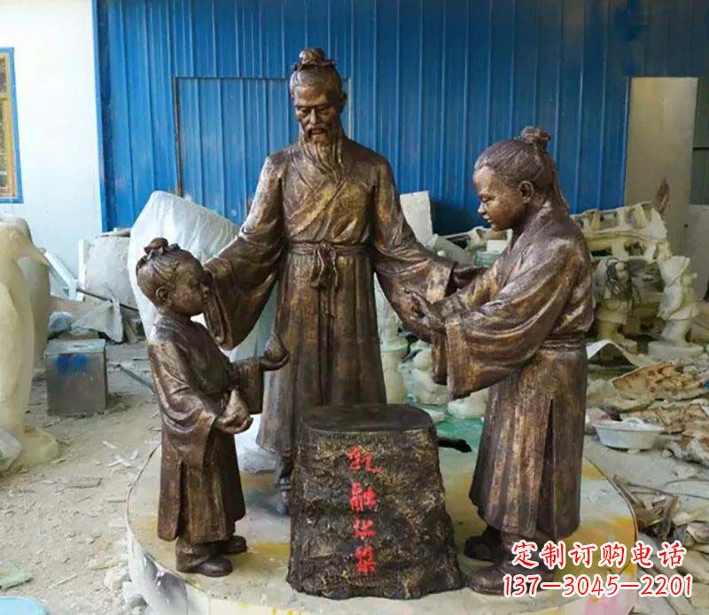 徐州寓言故事孔融让梨人物铜雕