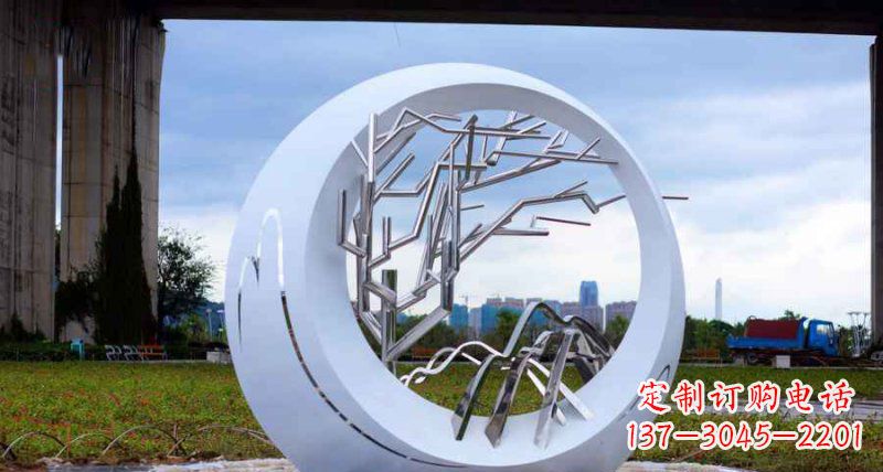 徐州园林不锈钢抽象树枝雕塑