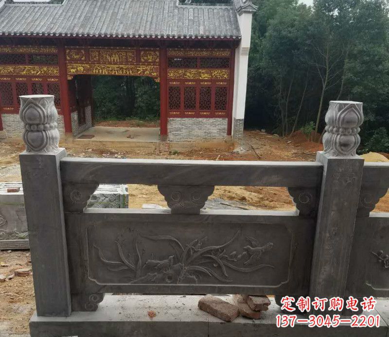 徐州园林仿古兰花石浮雕栏板景观石雕