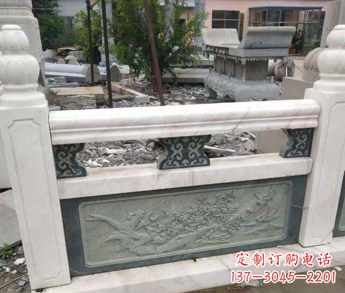 徐州园林景观大理石桥栏板石雕 (2)