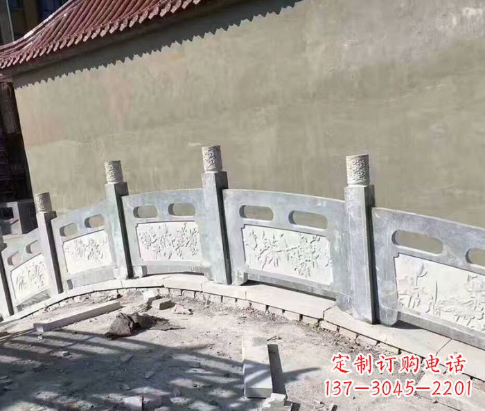 徐州园林景观大理石桥栏板石雕 (5)