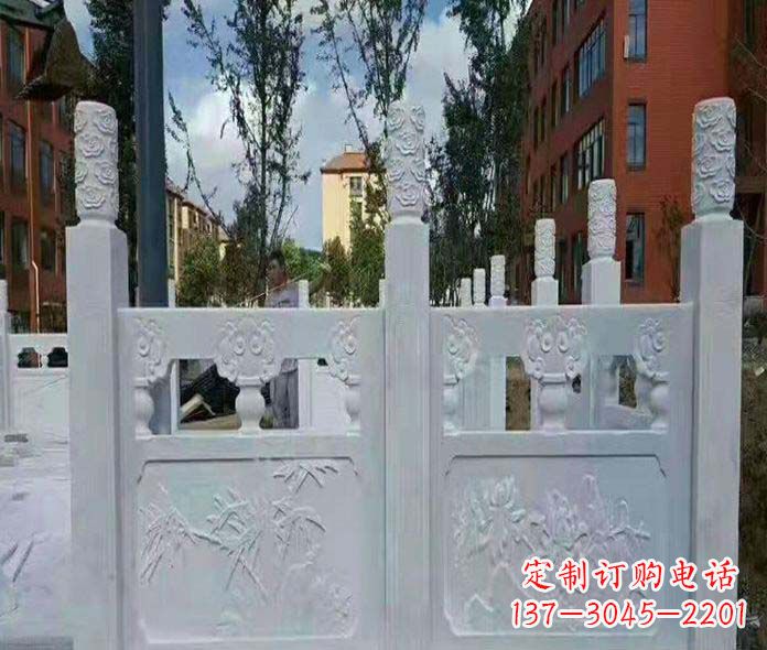 徐州园林景观大理石桥栏板石雕_2