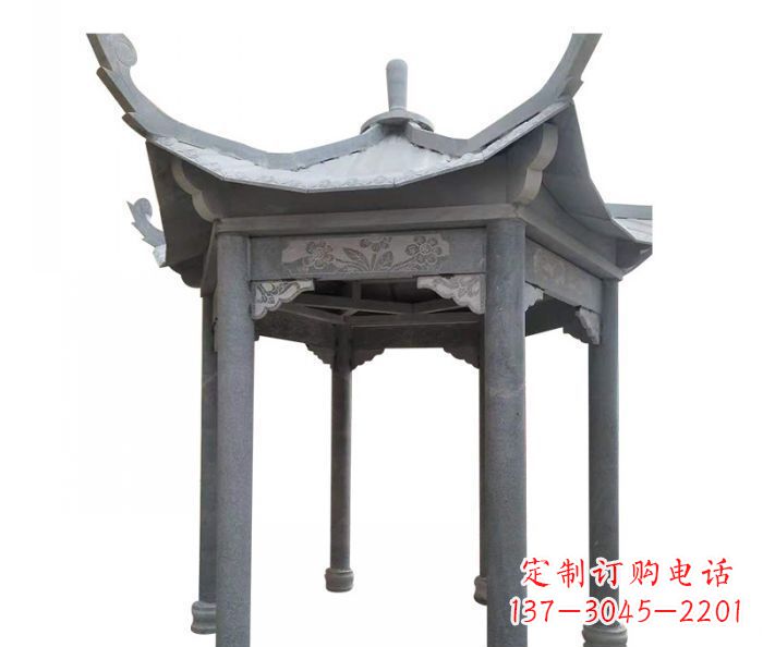 徐州园林景观仿古石雕凉亭 (3)