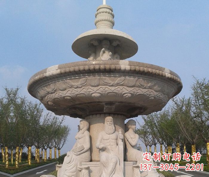 徐州园林景观西方人物喷泉石雕 (2)