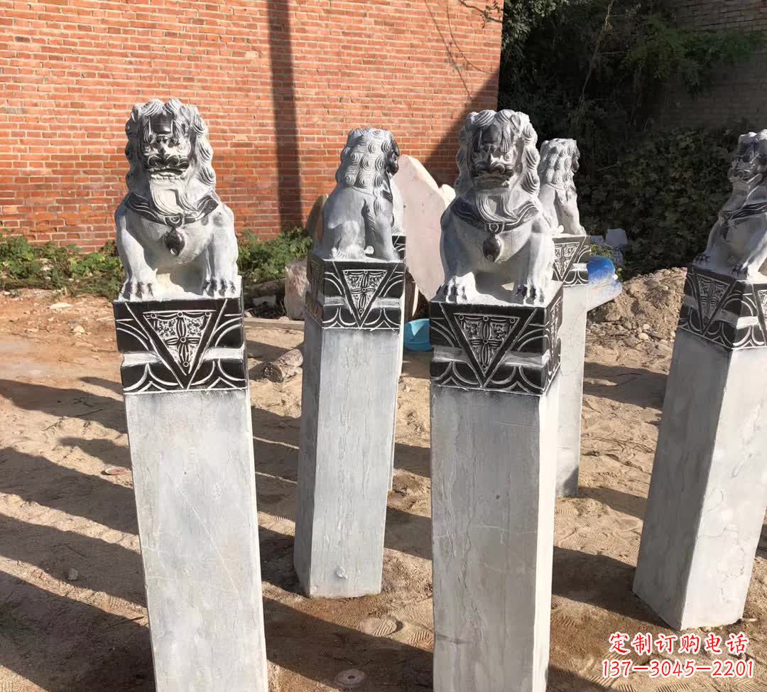 徐州园林石雕狮子拴马桩