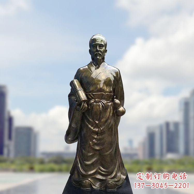 徐州张仲景仿铜玻璃钢雕塑