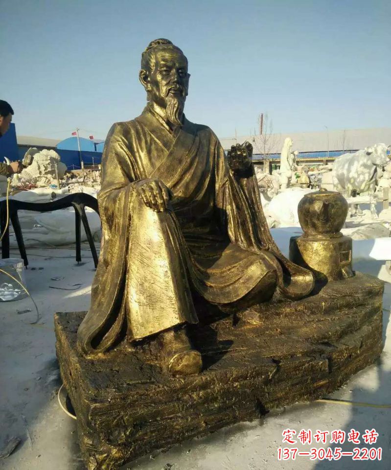 徐州张仲景人物铜雕 