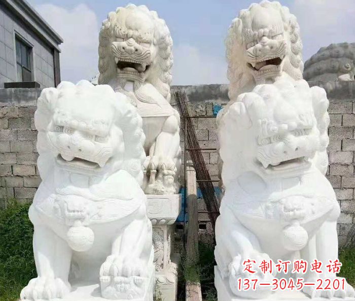 徐州招财动物汉白玉狮子石雕