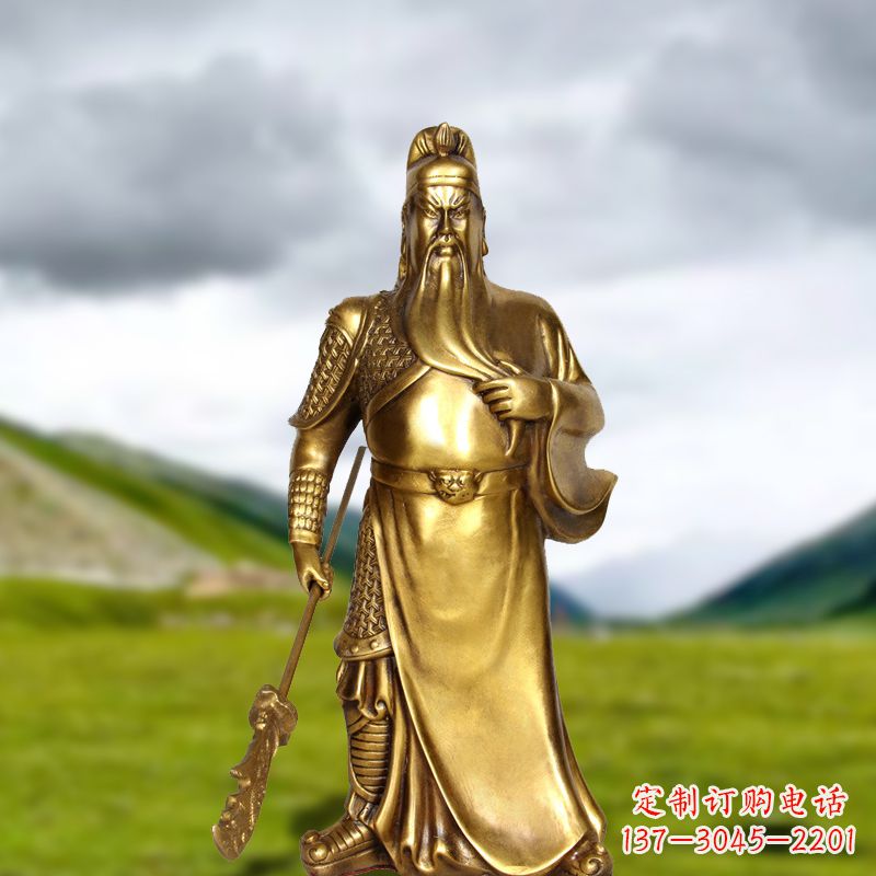 徐州招财关公铜雕像