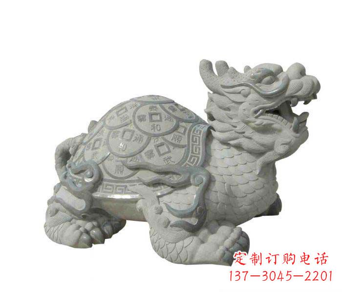 徐州招财神兽大理石龙龟石雕