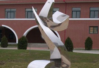 徐州校园不锈钢海浪抽象雕塑