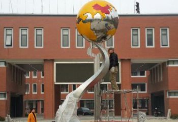徐州学校不锈钢地球雕塑