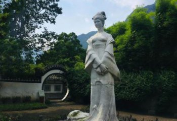徐州园林历史名人塑像王昭君汉白玉雕塑