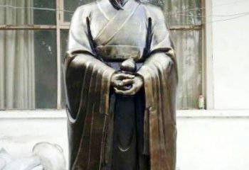 徐州中国古代名医扁鹊铸铜雕像半身像