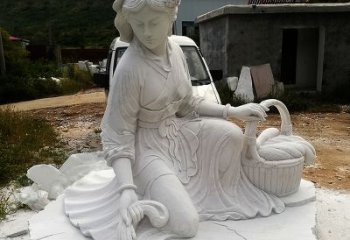 徐州中国古代四大美女之西施汉白玉石雕塑