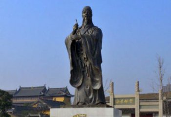 徐州中国历史名人元末明初画家诗人倪瓒铜雕塑像