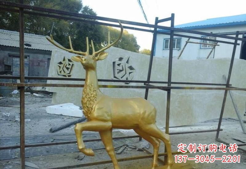 徐州铸铜梅花鹿雕塑