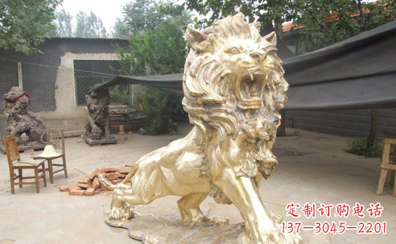 徐州铸铜狮子铜雕 (3)