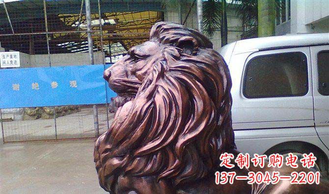 徐州紫铜西洋狮子铜雕 (2)