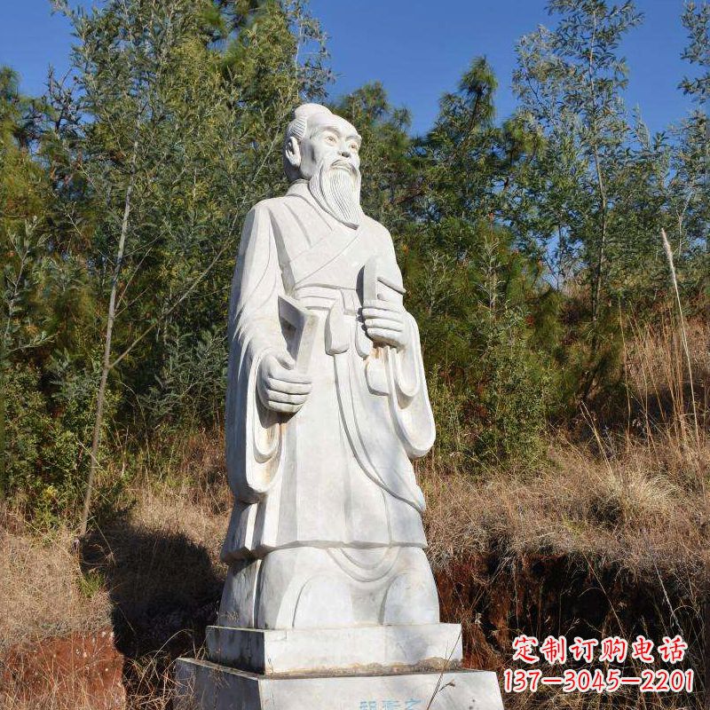 徐州祖冲之汉白玉石雕像-公园景区中国古代名人雕塑