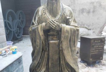 徐州铸铜古代名人孔子雕塑