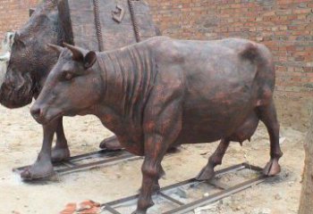 徐州铸铜奶牛公园动物铜雕