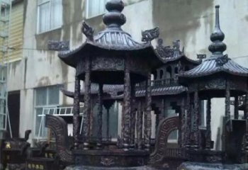 徐州铸铜寺庙香炉铜雕 (3)