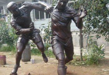 徐州足球运动公园人物铜雕